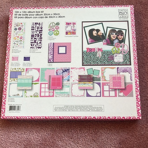 Scrapbook Album Box Mambi Kit NWT includes Album, Stickers, Ribbons, Papers Y2K - Picture 4 of 5